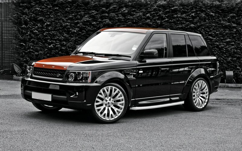 Black and Orange SUV — Dramatic, Photograph, Car, Hedge