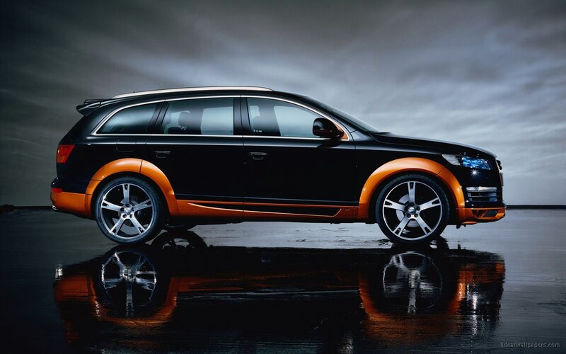 Black and Orange SUV — Photograph