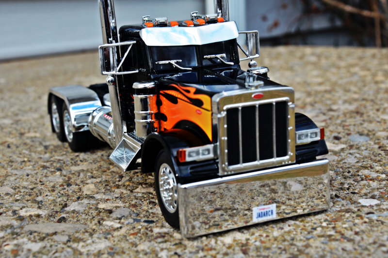 Black and Orange Truck Model — Detailed