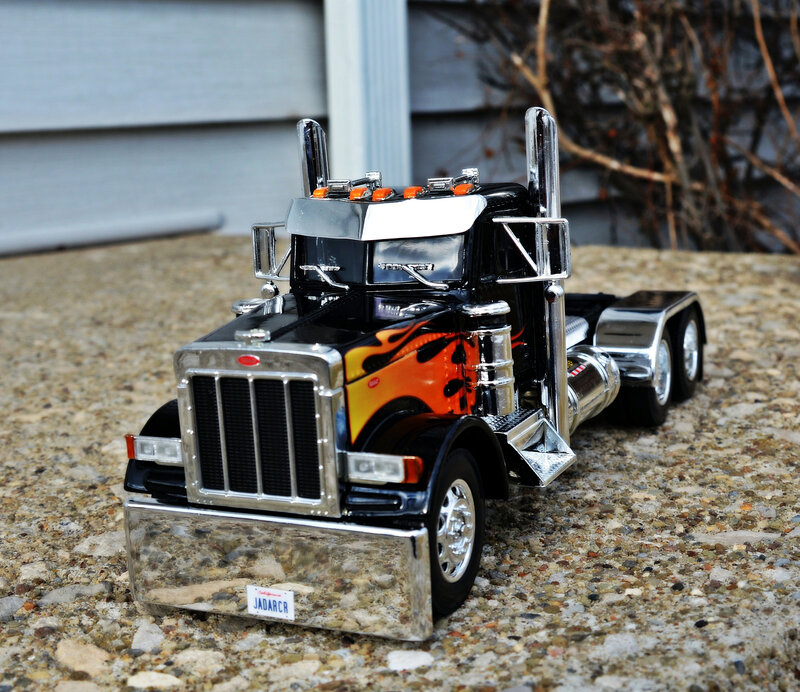 Black and Orange Truck Model