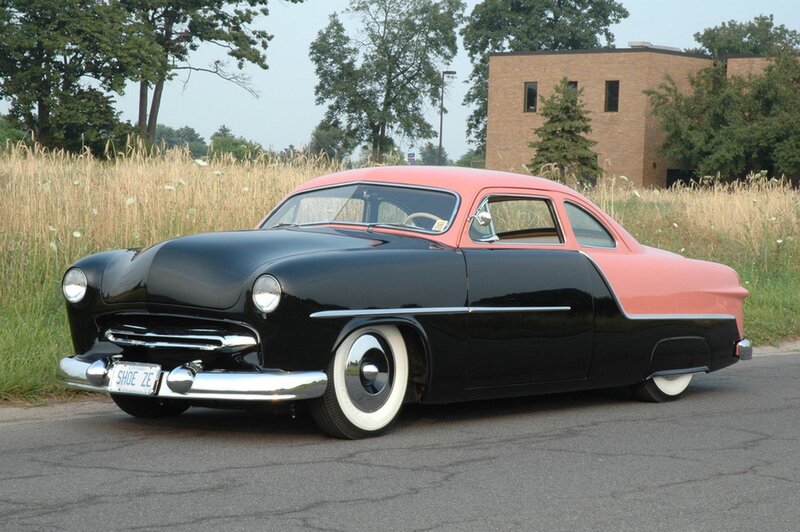 Black and Pink Classic Car