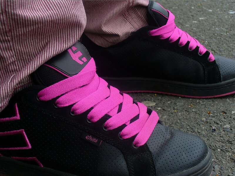 Black and Pink Sneakers