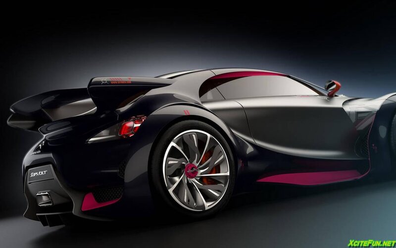 Black and Pink Sports Car — Dramatic