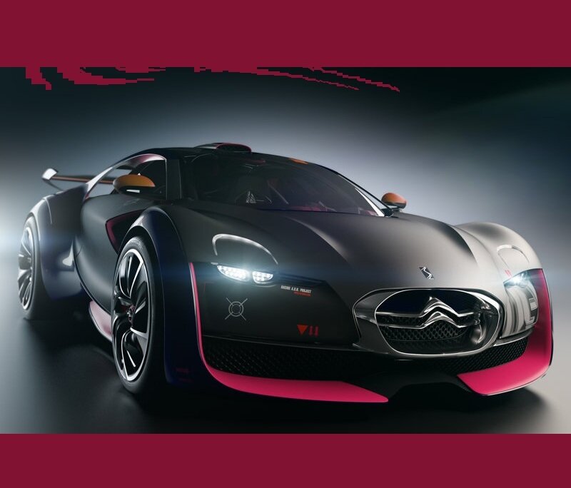 Black and Pink Sports Car
