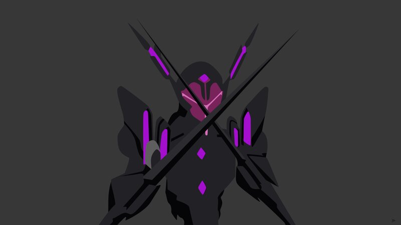 Black and Purple Robot