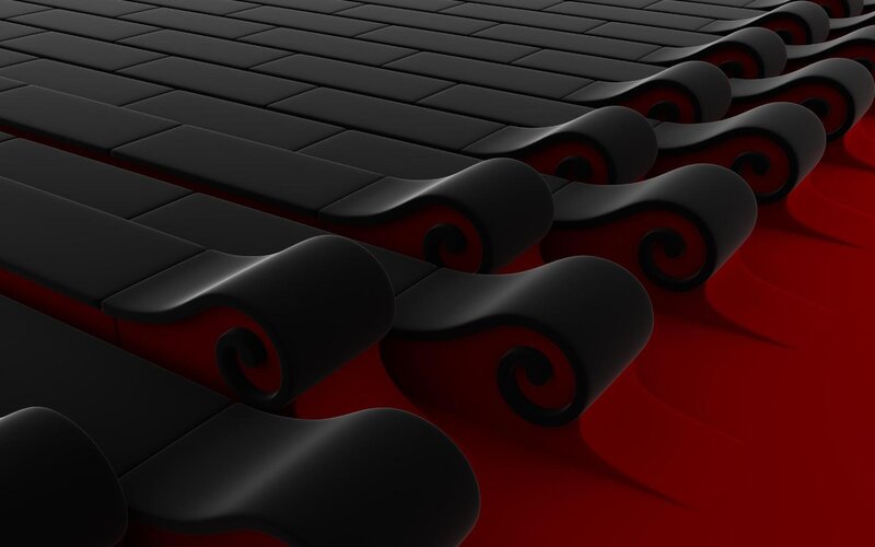 Black and red abstract design
