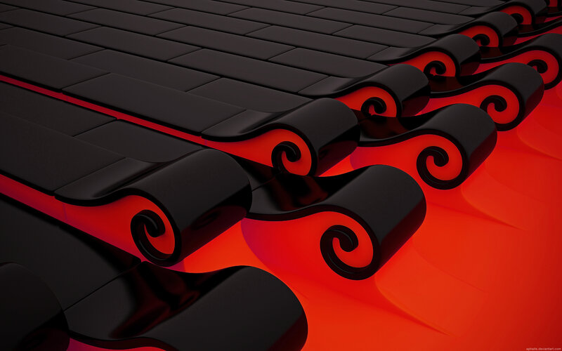 black and red abstract design