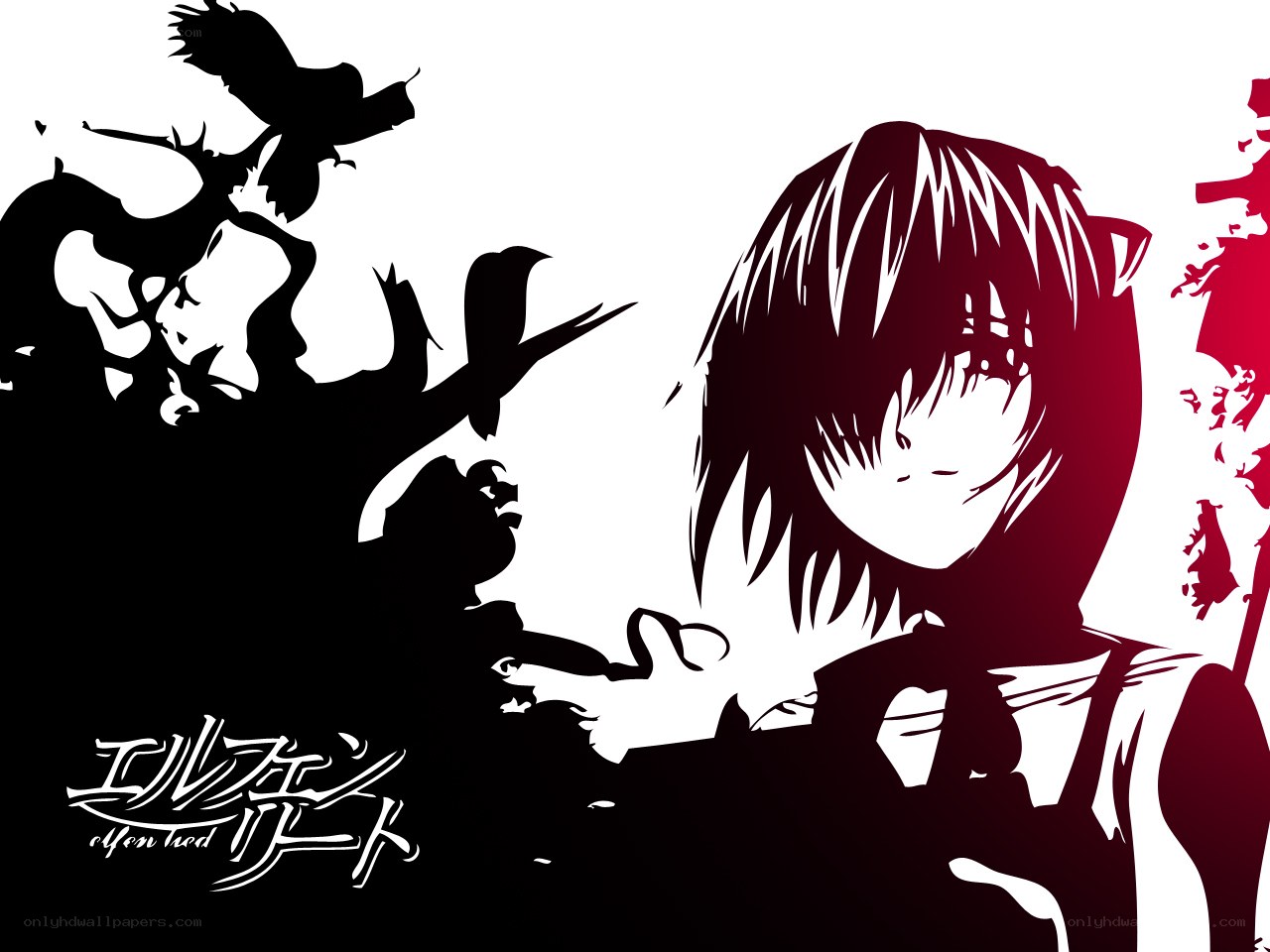 black and red anime art