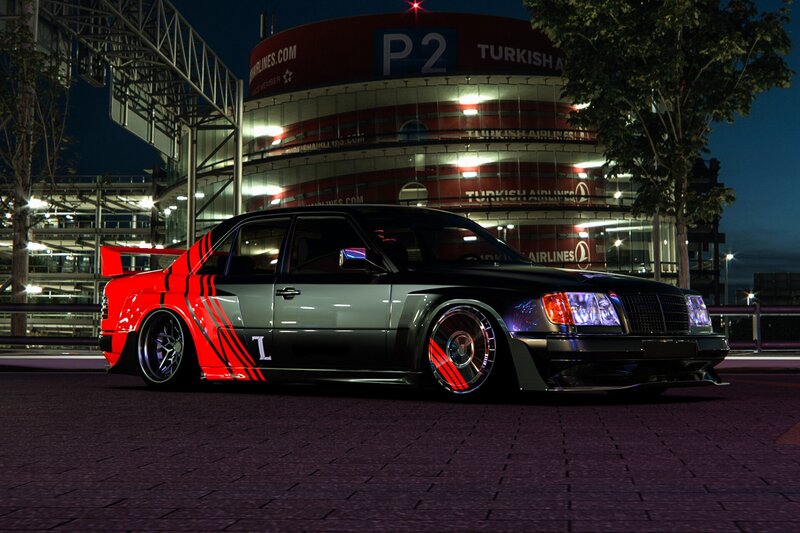 Black and Red Car — Dramatic, Night