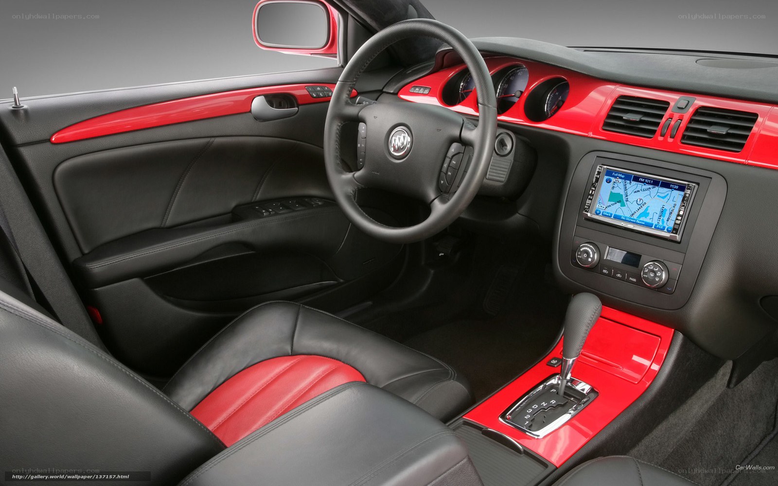 black and red car interior