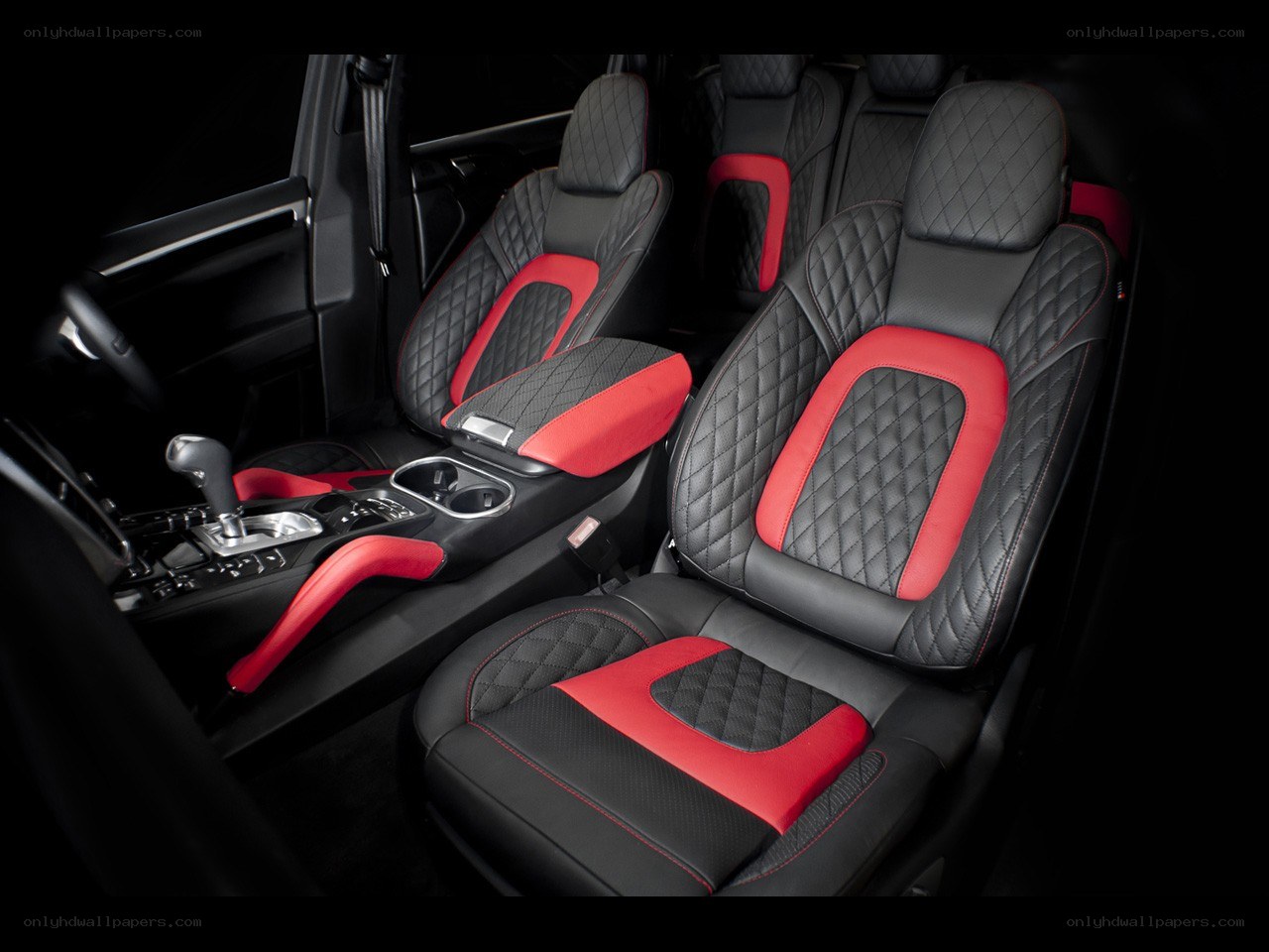 black and red car seats