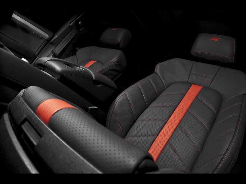 black and red car seats
