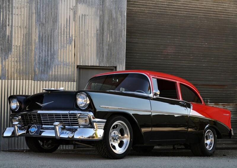 Black and Red Classic Car — Dramatic, Afternoon