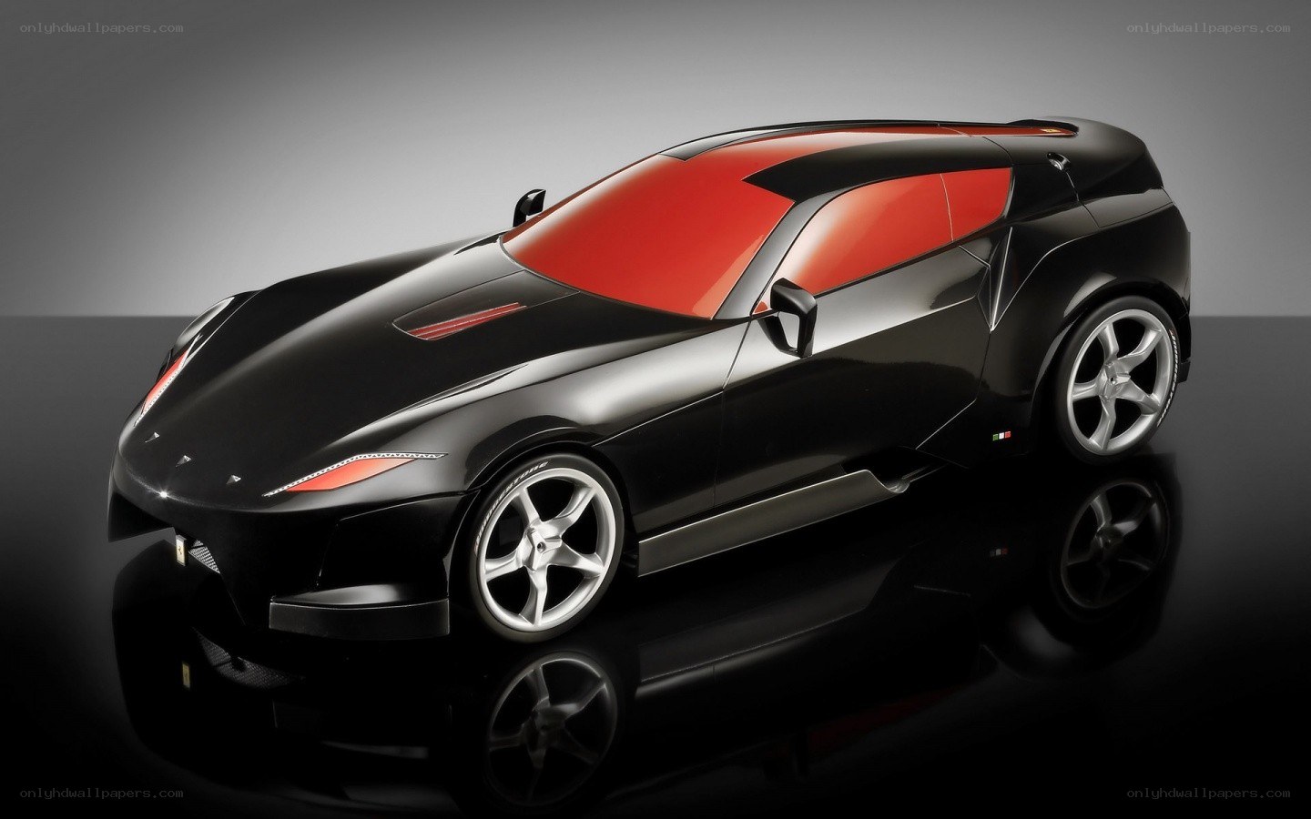 black and red concept car