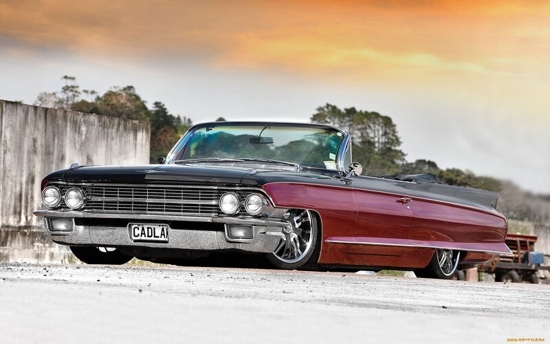 Black and Red Convertible Car — Dramatic, Sunset
