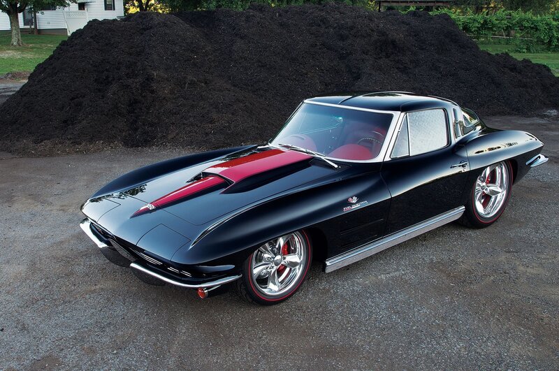 Black and Red Corvette — Dramatic