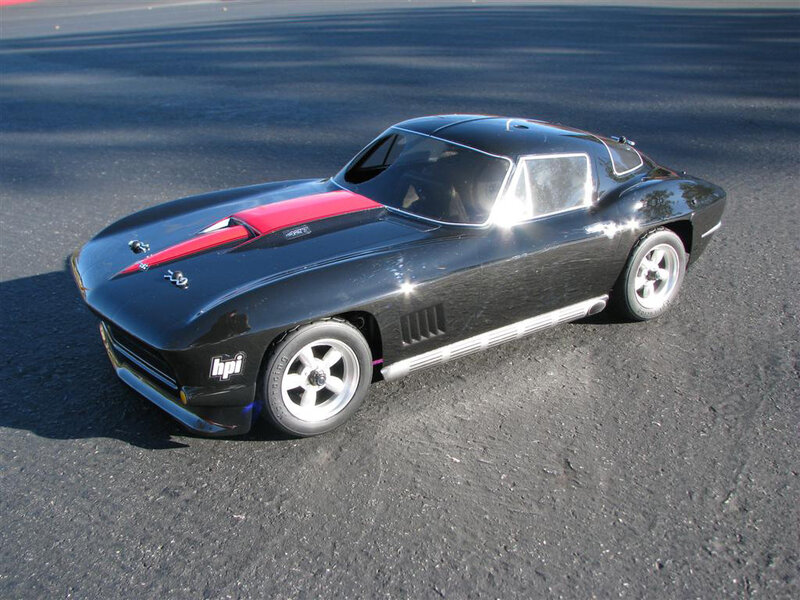 black and red corvette model