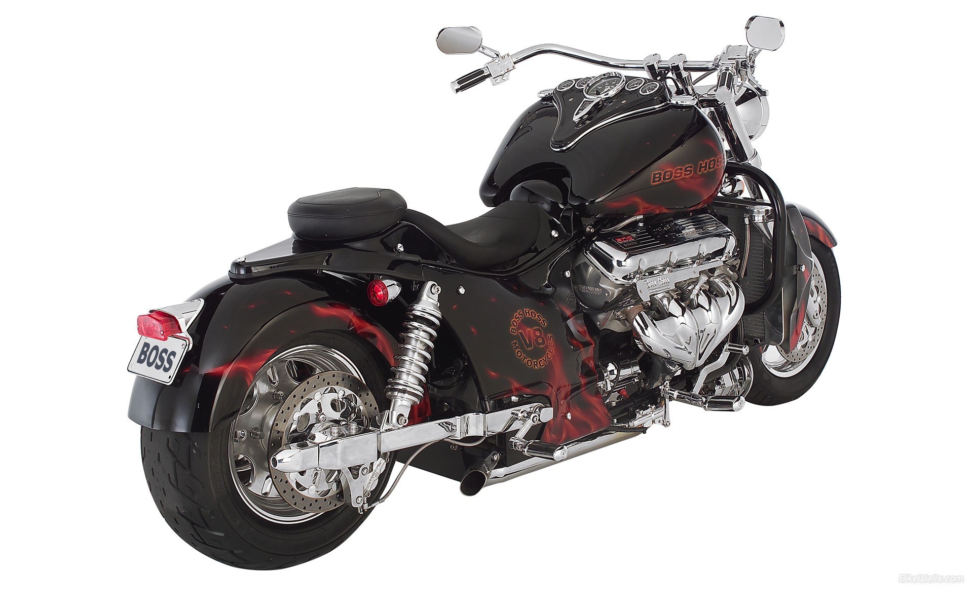 Black and red custom motorcycle