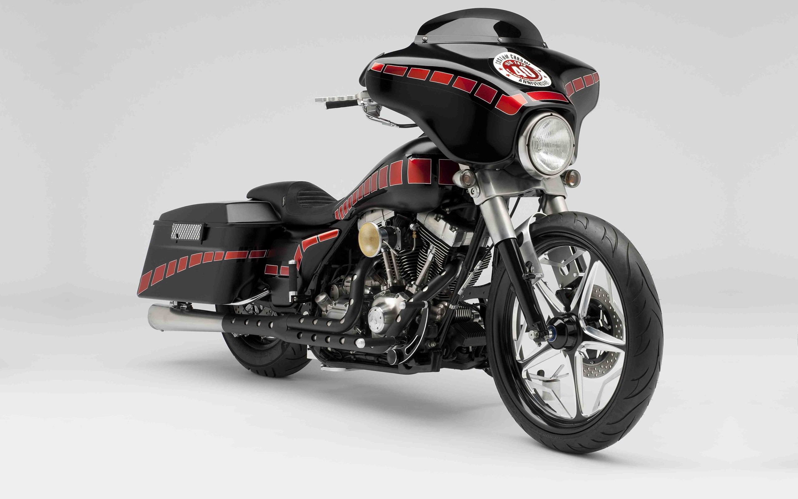 black and red custom motorcycle