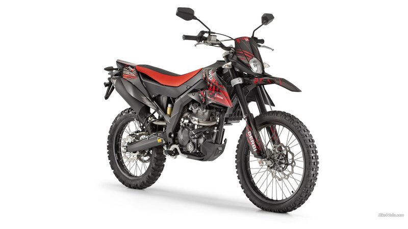 black and red dirt bike