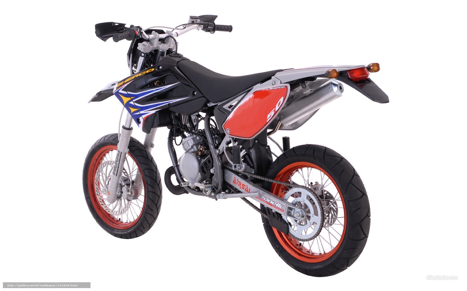 black and red dirt bike