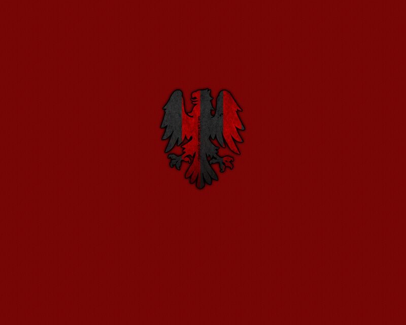 black and red eagle emblem