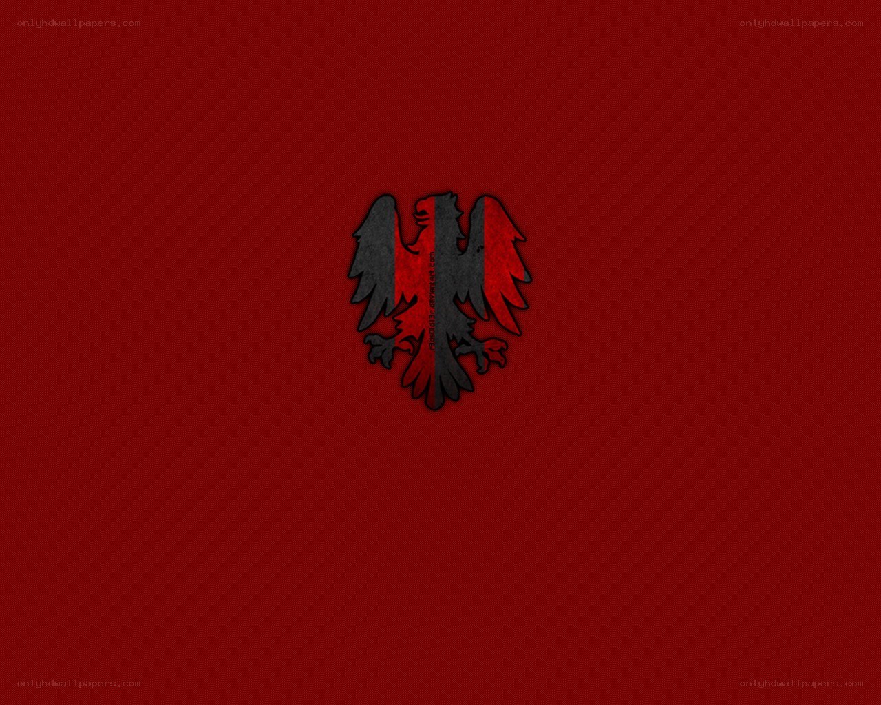 black and red eagle emblem
