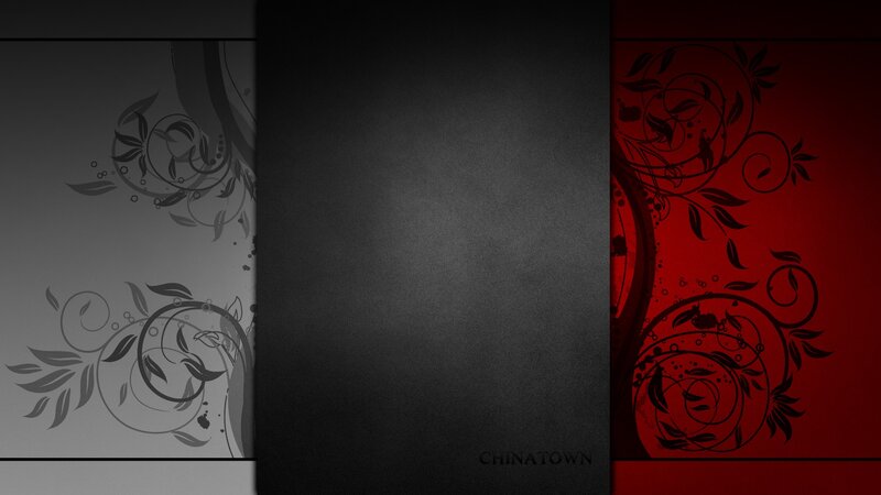 black and red floral design
