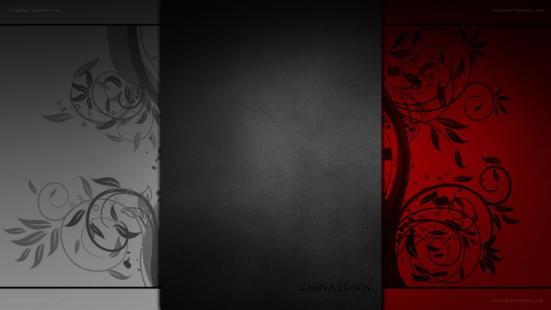 black and red floral design