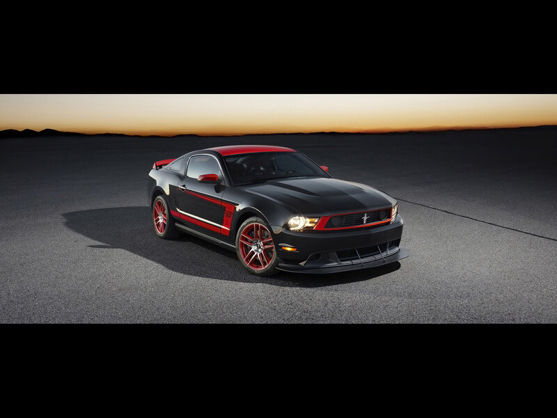 Black and red Ford Mustang