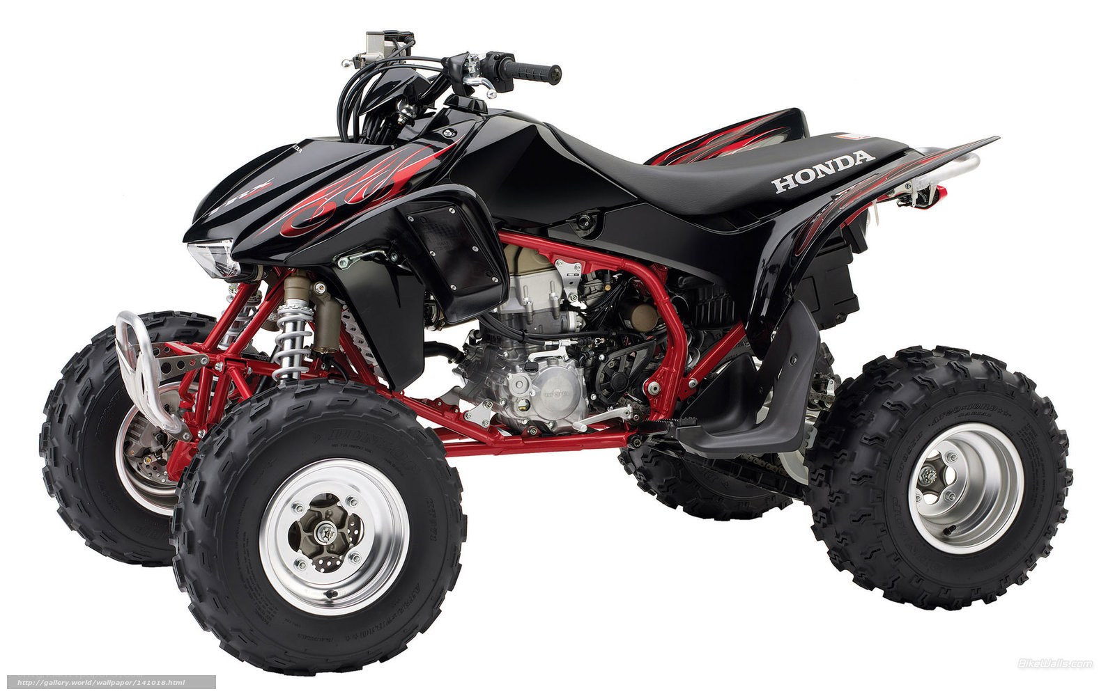 Black and red Honda ATV