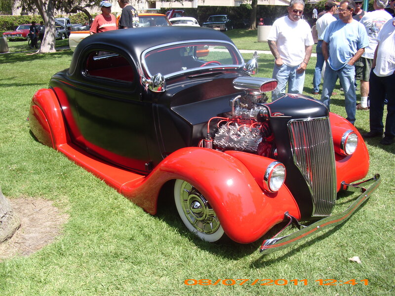 Black and Red Hot Rod — Outdoor, Afternoon