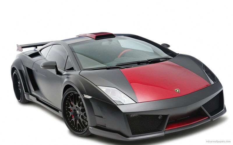 black and red Lamborghini sports car