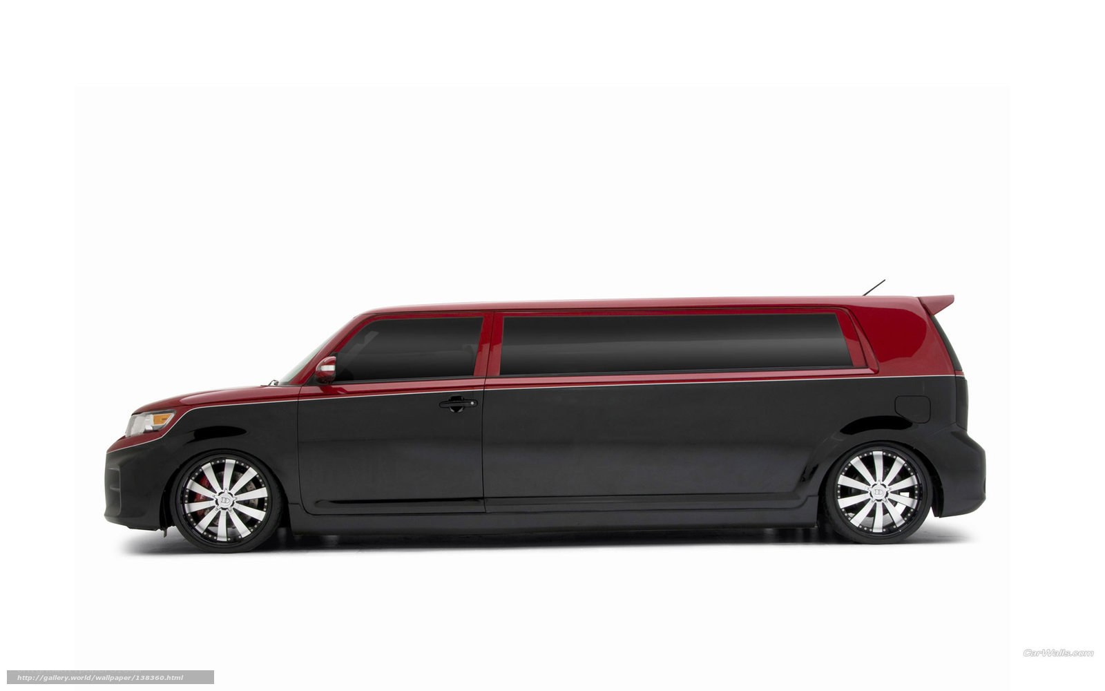 black and red limo car