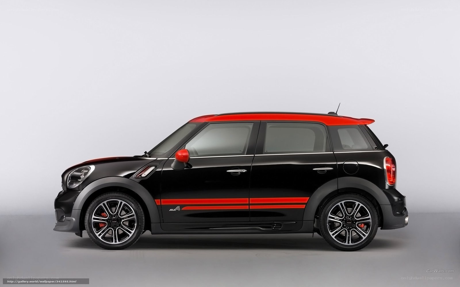black and red mini cooper
