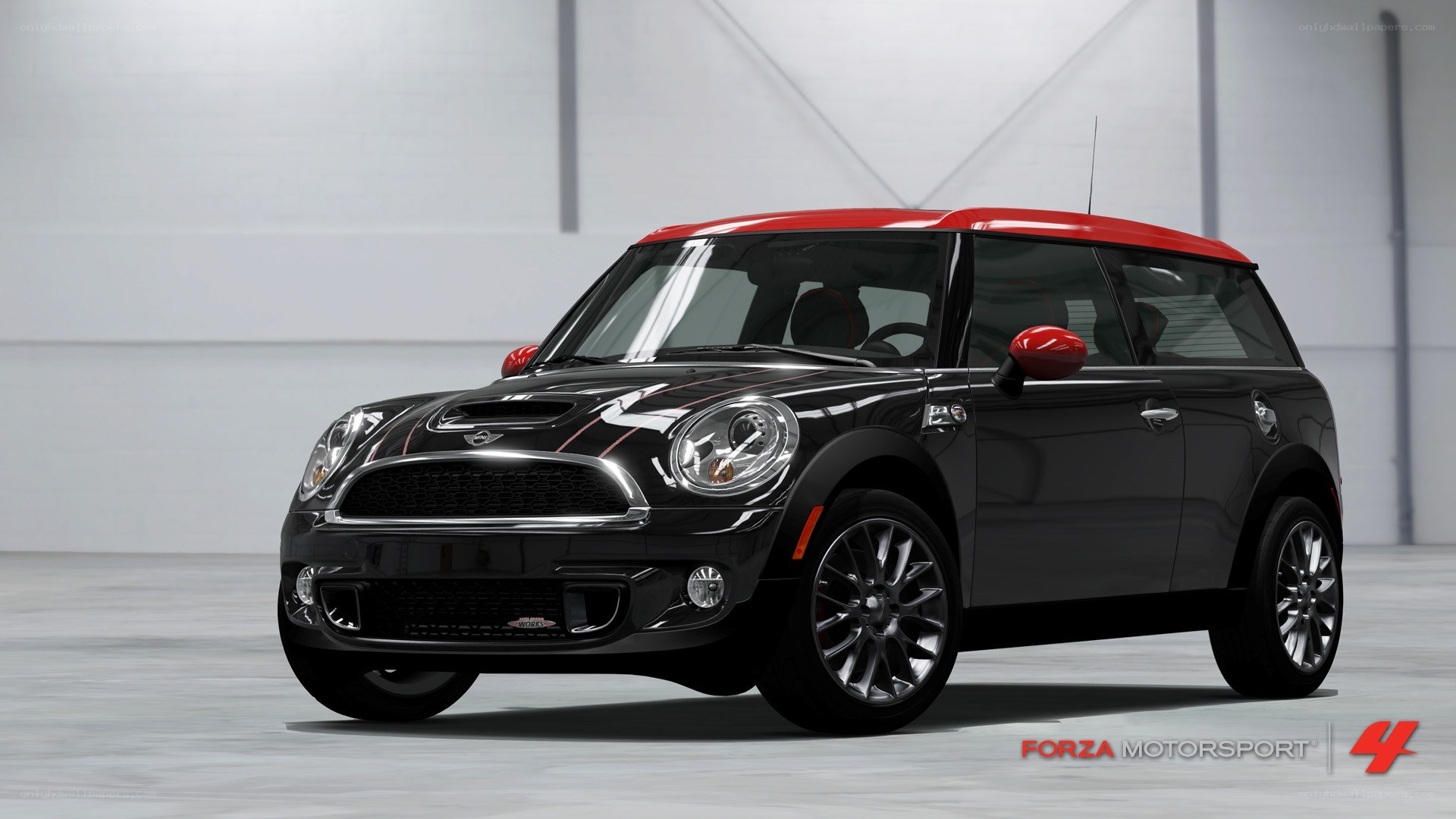 Black and red MINI Cooper