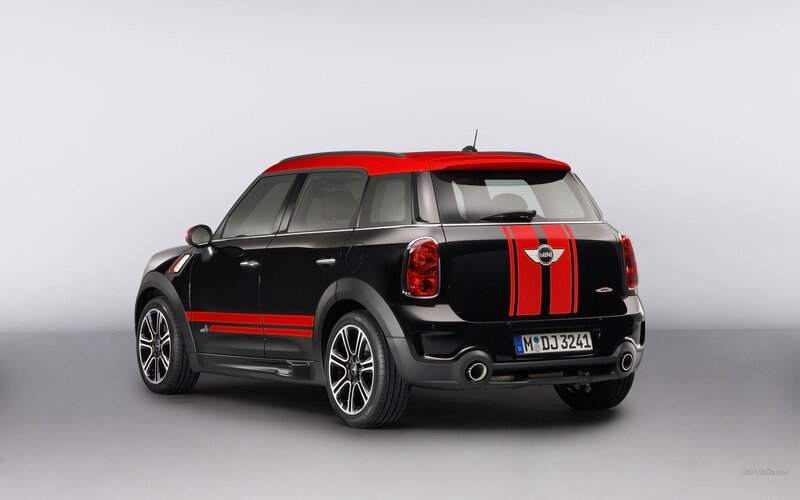 Black and Red Mini Cooper — Neutral, Photograph, Car, Stripes, License Plate