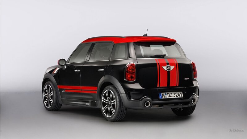 Black and Red Mini Cooper — Neutral, Photograph, Car