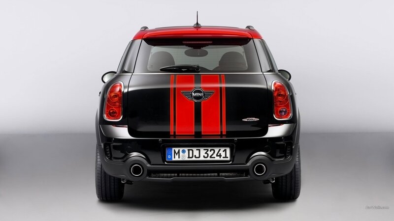 Black and Red Mini Cooper — Neutral, Photograph