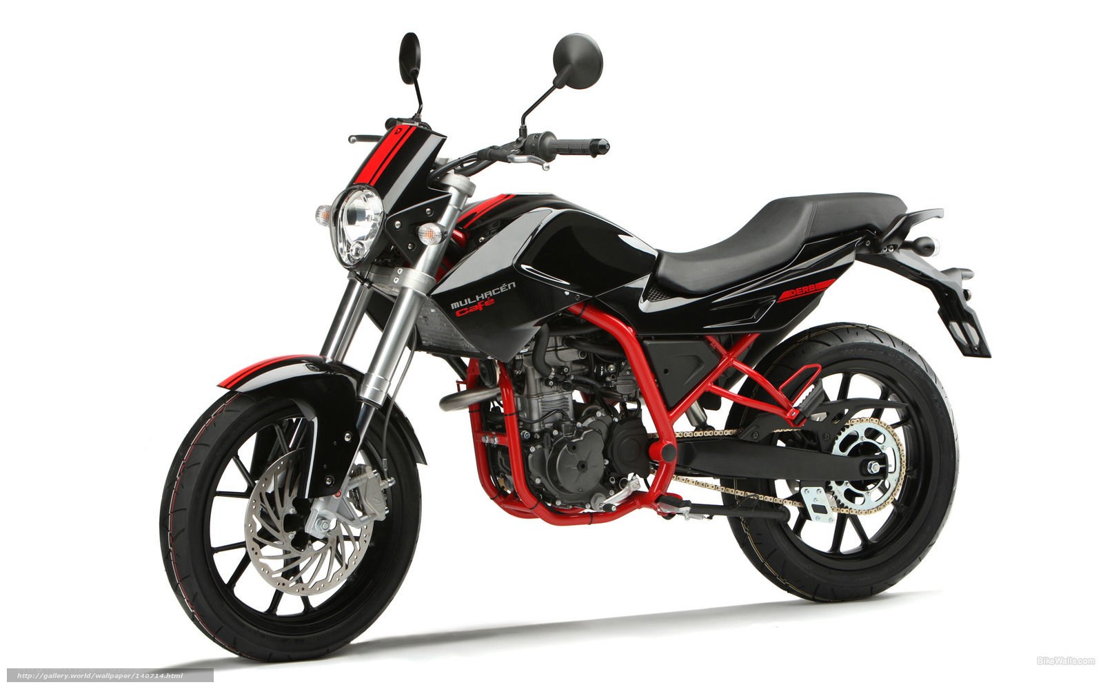 Black and red motorcycle