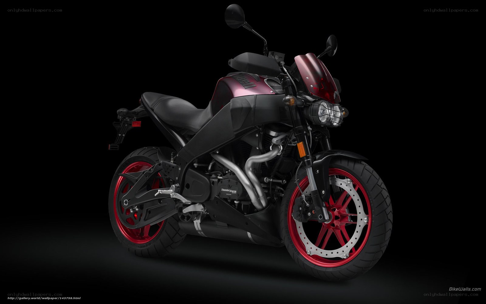 black and red motorcycle