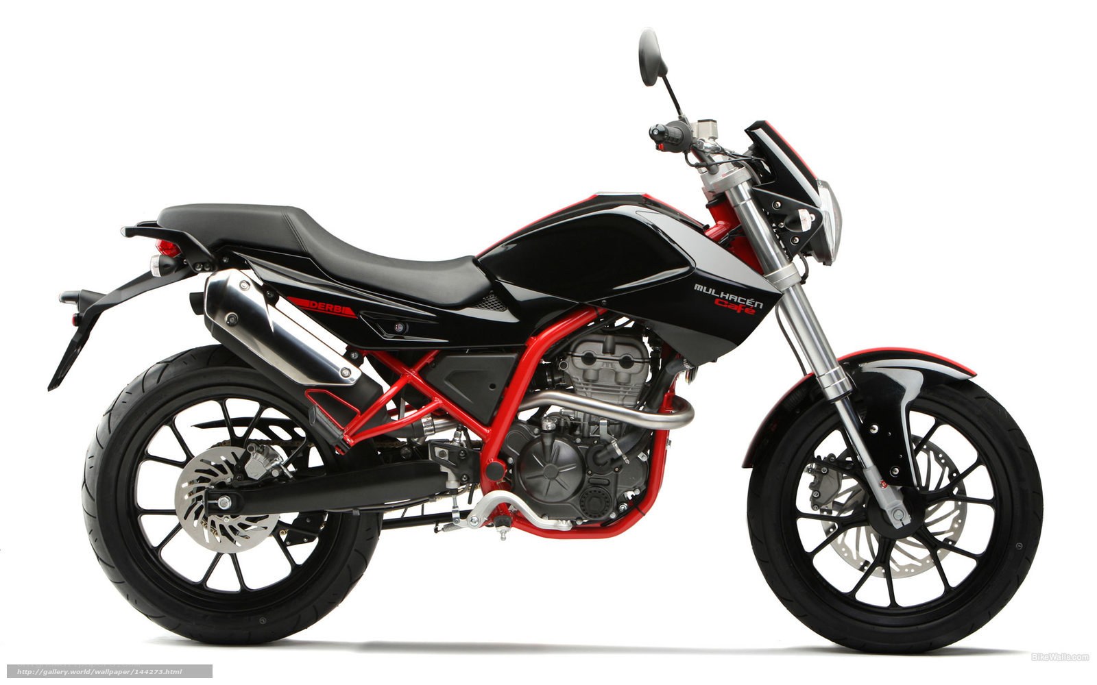 Black and red motorcycle
