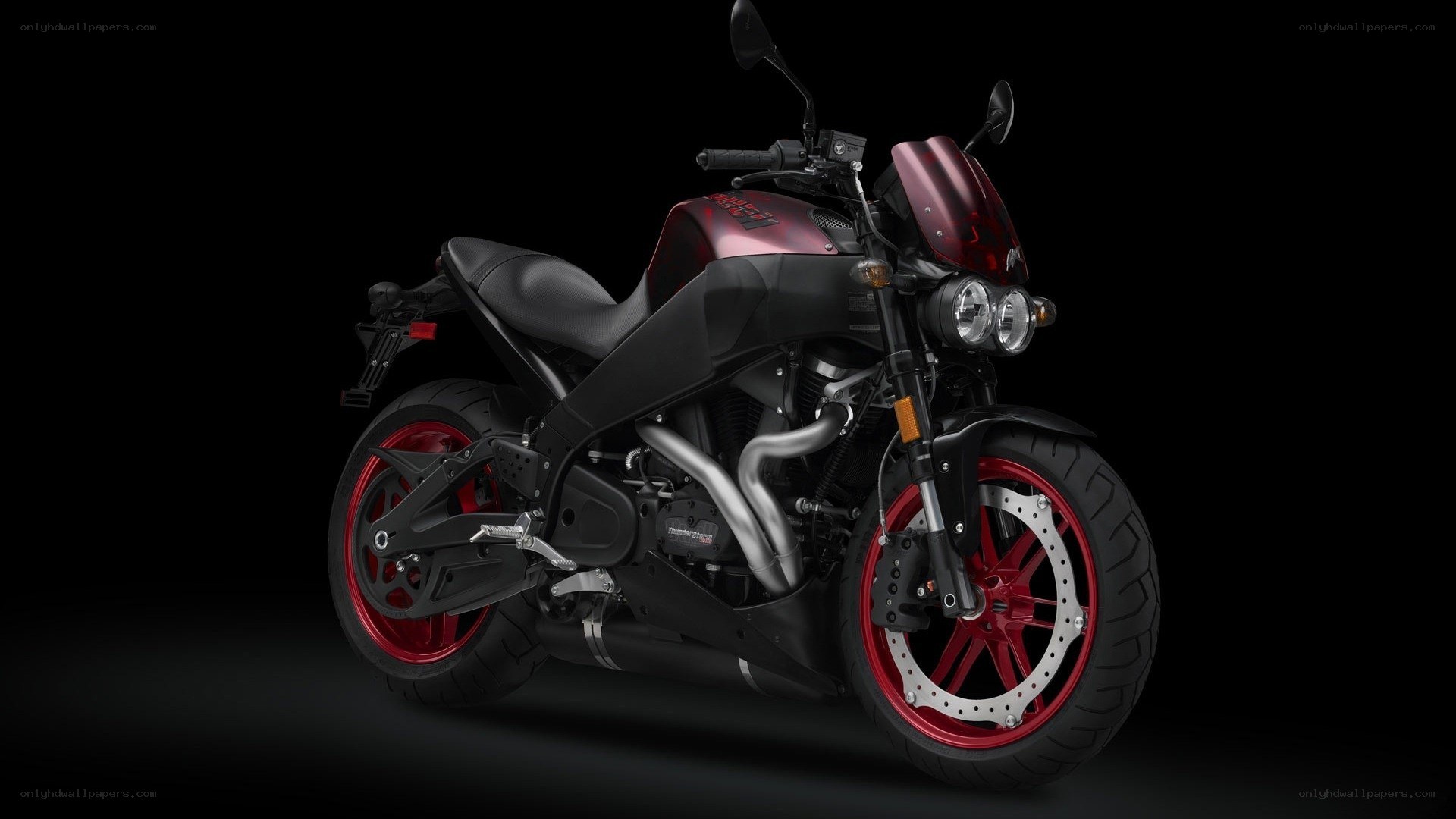 black and red motorcycle