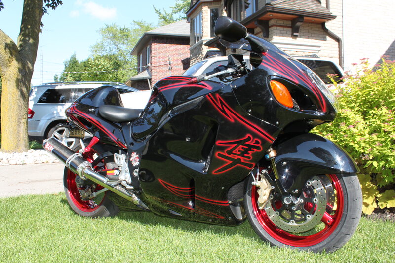 Black and Red Motorcycle — Calm, Afternoon, Photograph