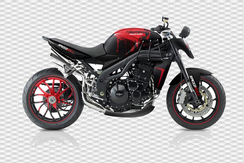 Black and Red Motorcycle — Neutral, 3d Render