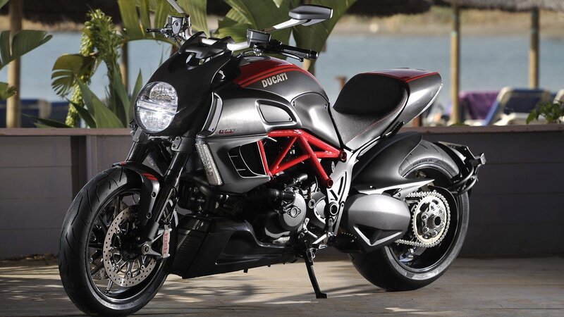 Black and Red Motorcycle — Serene, Afternoon, Photograph