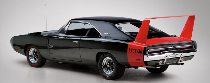 Black and Red Muscle Car — Dramatic, Photograph