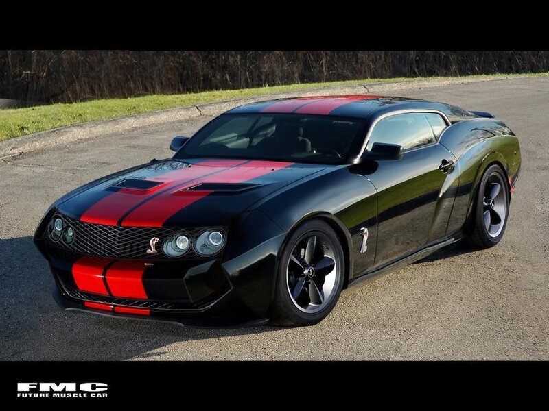 Black and Red Muscle Car — Dramatic