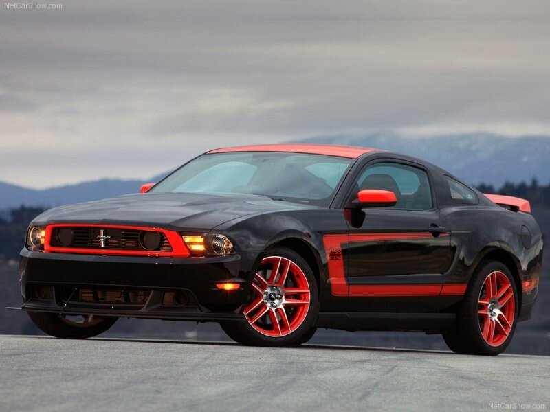 black and red mustang car