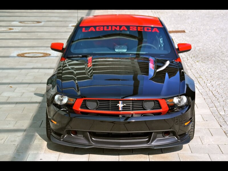 Black and Red Mustang — Dramatic, Afternoon, Photograph, Car, Windshield, Hood